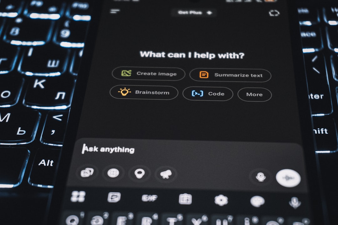 An AI assistant chat window open on a screen