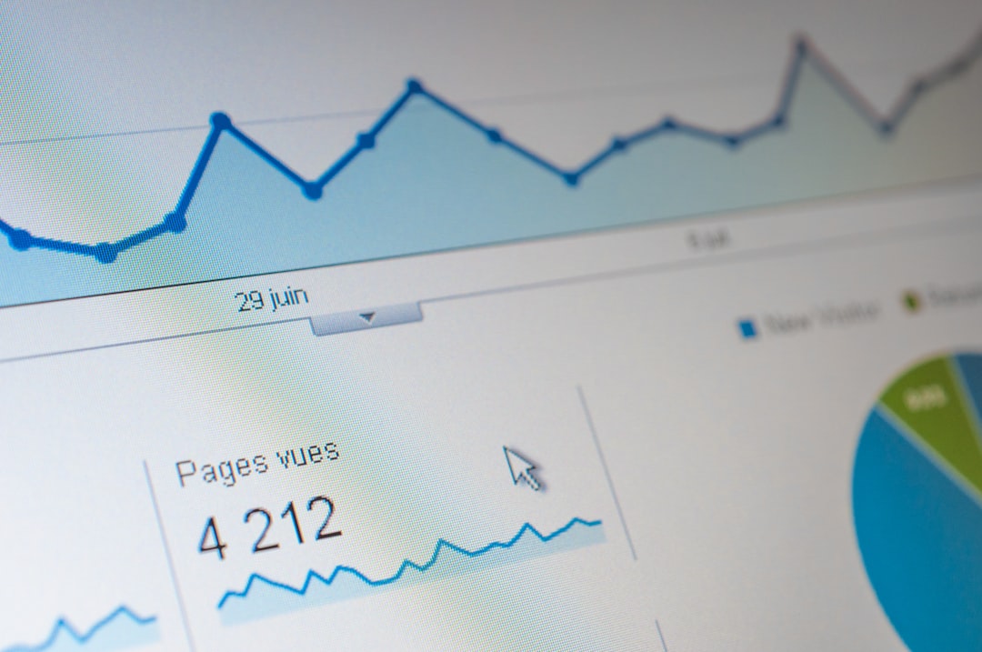 Close-up of a web analytics dashboard showing performance charts